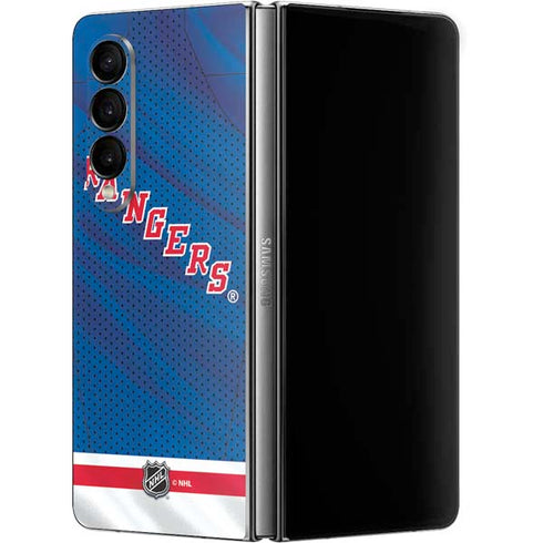 NHL New York Rangers Home Jersey Galaxy Z Fold4 5G Skin